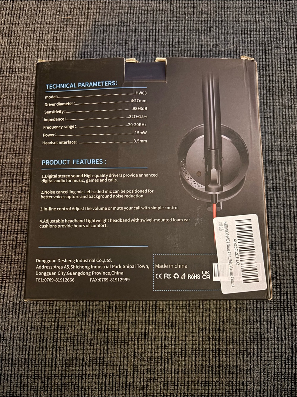 Computer Headset with Microphone - Picture 2 of 4